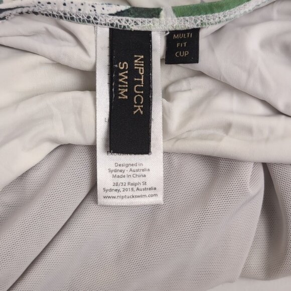 Niptuck Joanne MultiFit Cup One Piece Swimsuit Twisted Ruched Slimming Palm Leaf - Picture 9 of 11